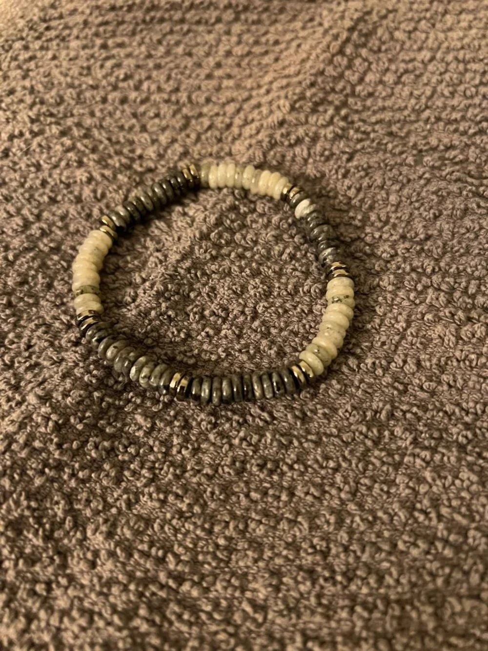 Designs by Forte Men's Natural Stone Beaded Stretch Bracelet